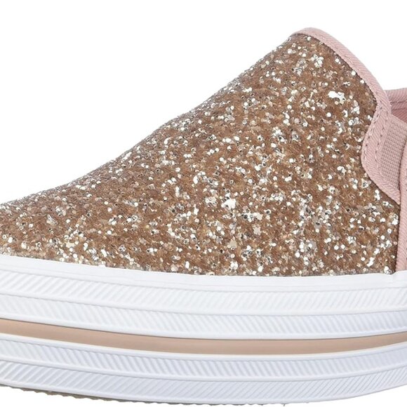 Keds x Kate Spade New York Triple Decker Glitter Sneakers - Rose Gold. Size 5 - Picture 1 of 9